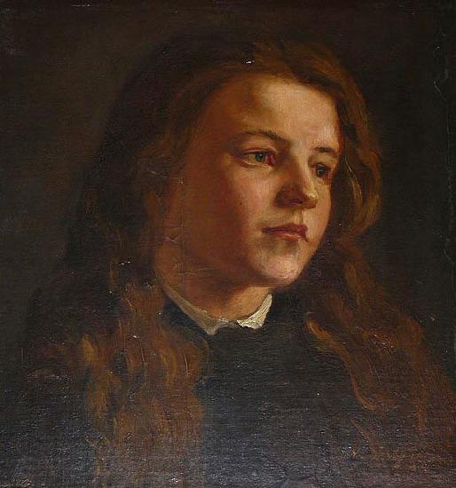 Knud Bergslien Julie painted in 1873 Norge oil painting art